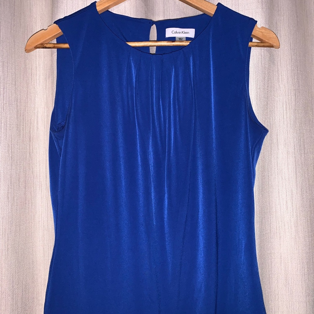 Calvin Klein Royal Blue Sleeveless Blouse